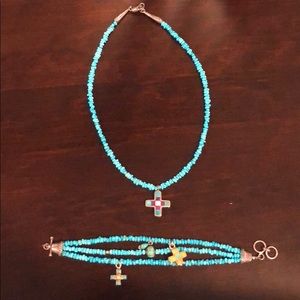 Turquoise Necklace and Bracelet Set